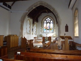 The interior of Birdham church.
