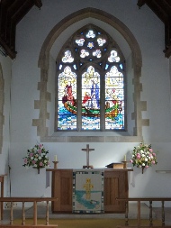 The altar in Birdham Church.