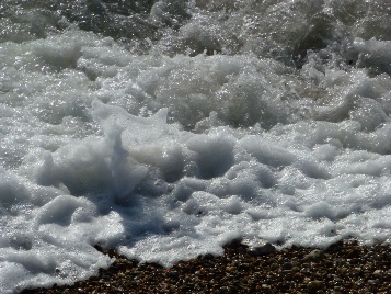 Waves hitting the Sussex shore.