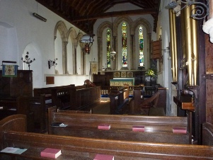 Inside Appledram Church.