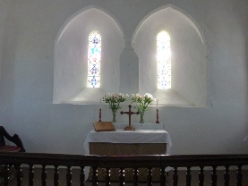 The altar in Greatham Church. 