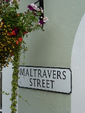 Maltravers Street sign. 