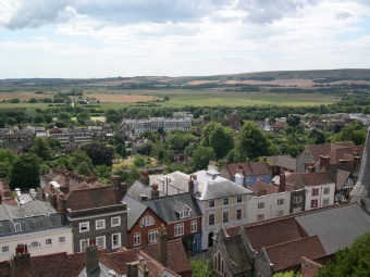 View across the rooftops in Lewes.