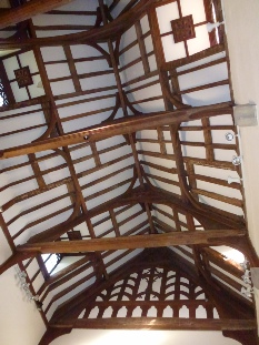 Beautiful ceiling in Beckley Church. 