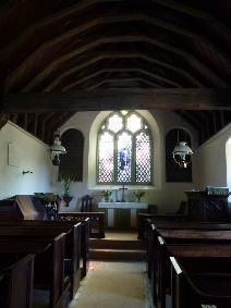The altar in Wigginholt Church.
