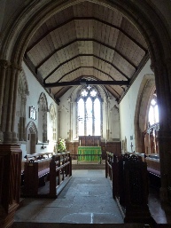 The aisle in Ditchling Church.