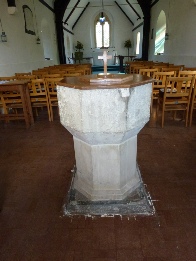 The font in Earnely Church. 