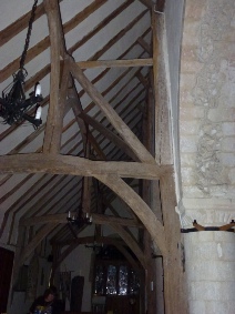 Rafters in Lyminster Church. 