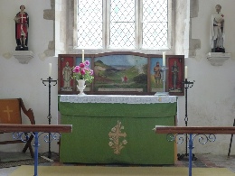 The altar in Poling Church.