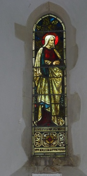 Staine glass window in Sompting.