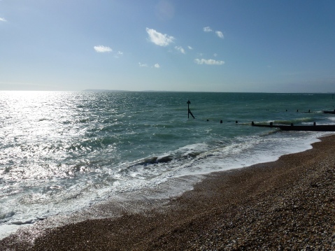 View of the sea in Sussex.